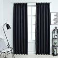 Vidaxl gordijnen verduisterend met haken 2 st 140x175 cm antraciet