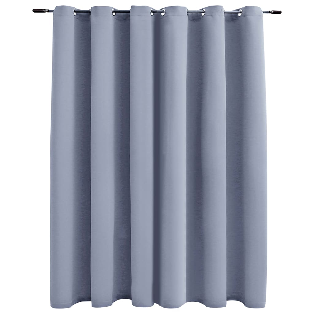 Vidaxl gordijn verduisterend met metalen ringen 290x245 cm grijs