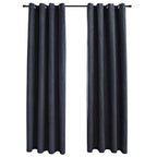 Vidaxl gordijnen verduisterend met ringen 2 st 140x175 cm antraciet