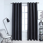 Vidaxl gordijnen verduisterend met ringen 2 st 140x245 cm antraciet