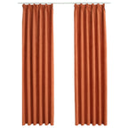 Vidaxl gordijnen verduisterend met haken 2 st 140x175 cm roestkleurig