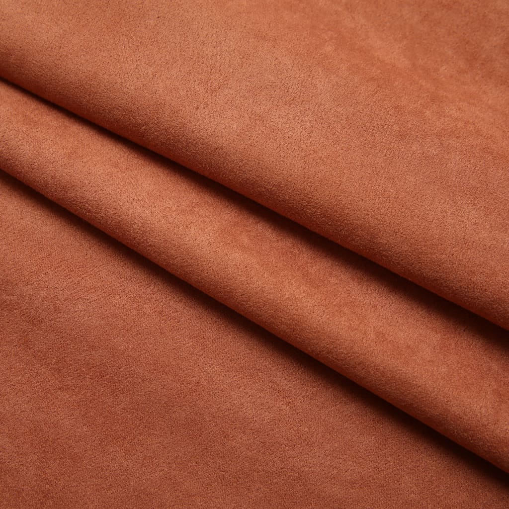 Vidaxl gordijnen verduisterend met haken 2 st 140x175 cm roestkleurig