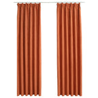 Vidaxl gordijnen verduisterend met haken 2 st 140x225 cm roestkleurig