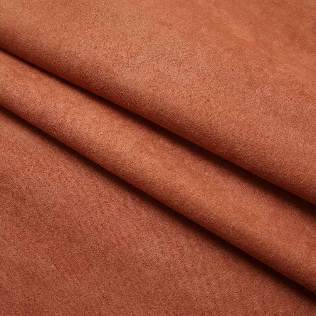 Vidaxl gordijnen verduisterend met haken 2 st 140x245 cm roestkleurig