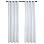Vidaxl gordijnen verduisterend met ringen 2 st 140x175 cm gebroken wit