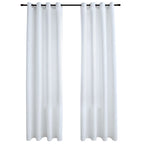 Vidaxl gordijnen verduisterend met ringen 2 st 140x225 cm gebroken wit