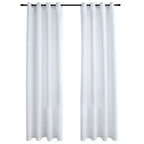 Vidaxl gordijnen verduisterend met ringen 2 st 140x245 cm gebroken wit