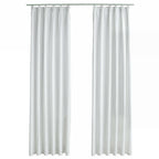Vidaxl gordijnen verduisterend met haken 2 st 140x225 cm gebroken wit
