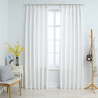 Vidaxl gordijnen verduisterend met haken 2 st 140x225 cm gebroken wit