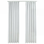 Vidaxl gordijnen verduisterend met haken 2 st 140x245 cm gebroken wit