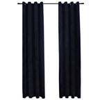 Vidaxl gordijn verduisterend met ringen 2 st 140x175 cm fluweel zwart