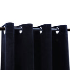 Vidaxl gordijn verduisterend met ringen 2 st 140x225 cm fluweel zwart