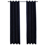 Vidaxl gordijn verduisterend met ringen 2 st 140x245 cm fluweel zwart