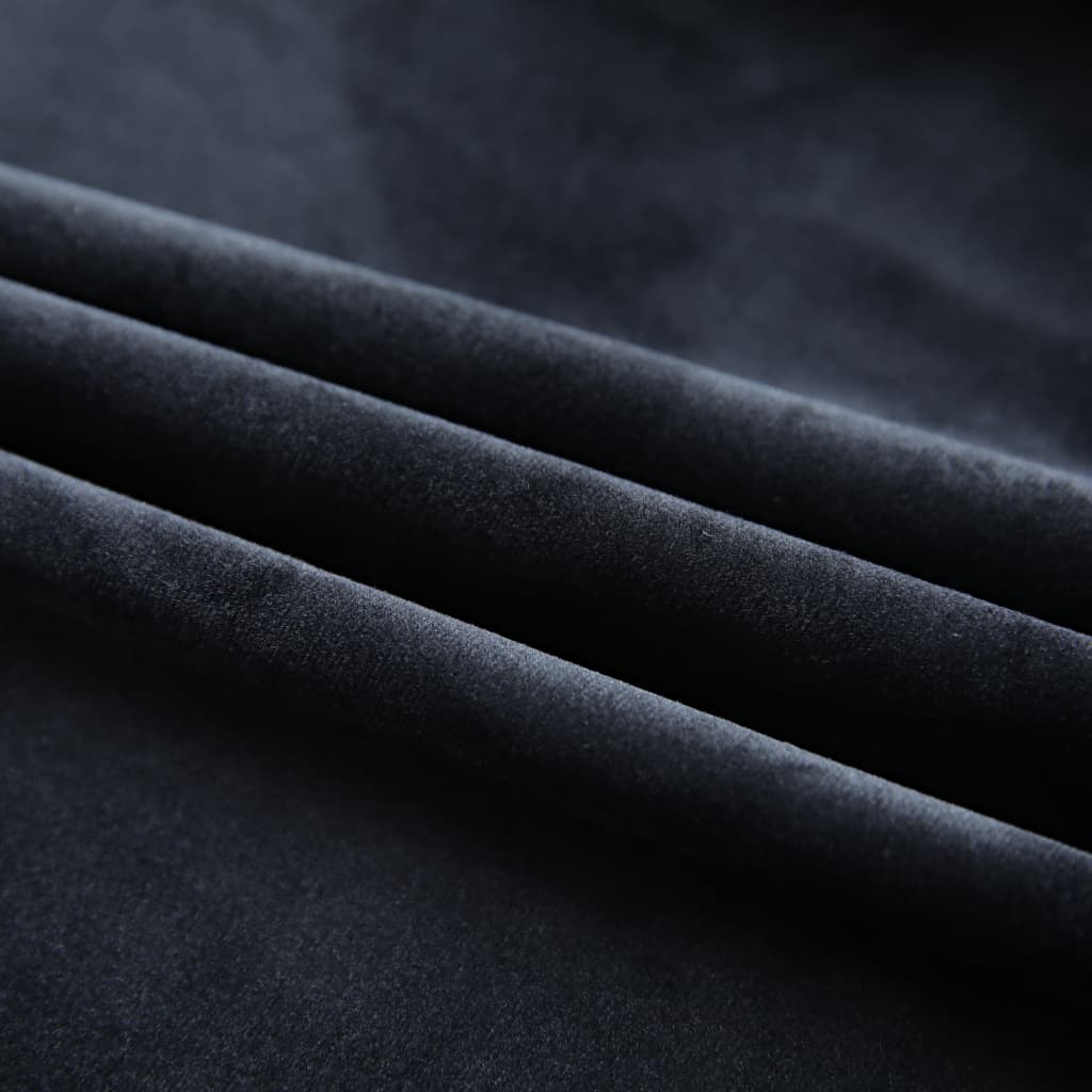 Vidaxl gordijn verduisterend met haken 290x245 cm fluweel zwart