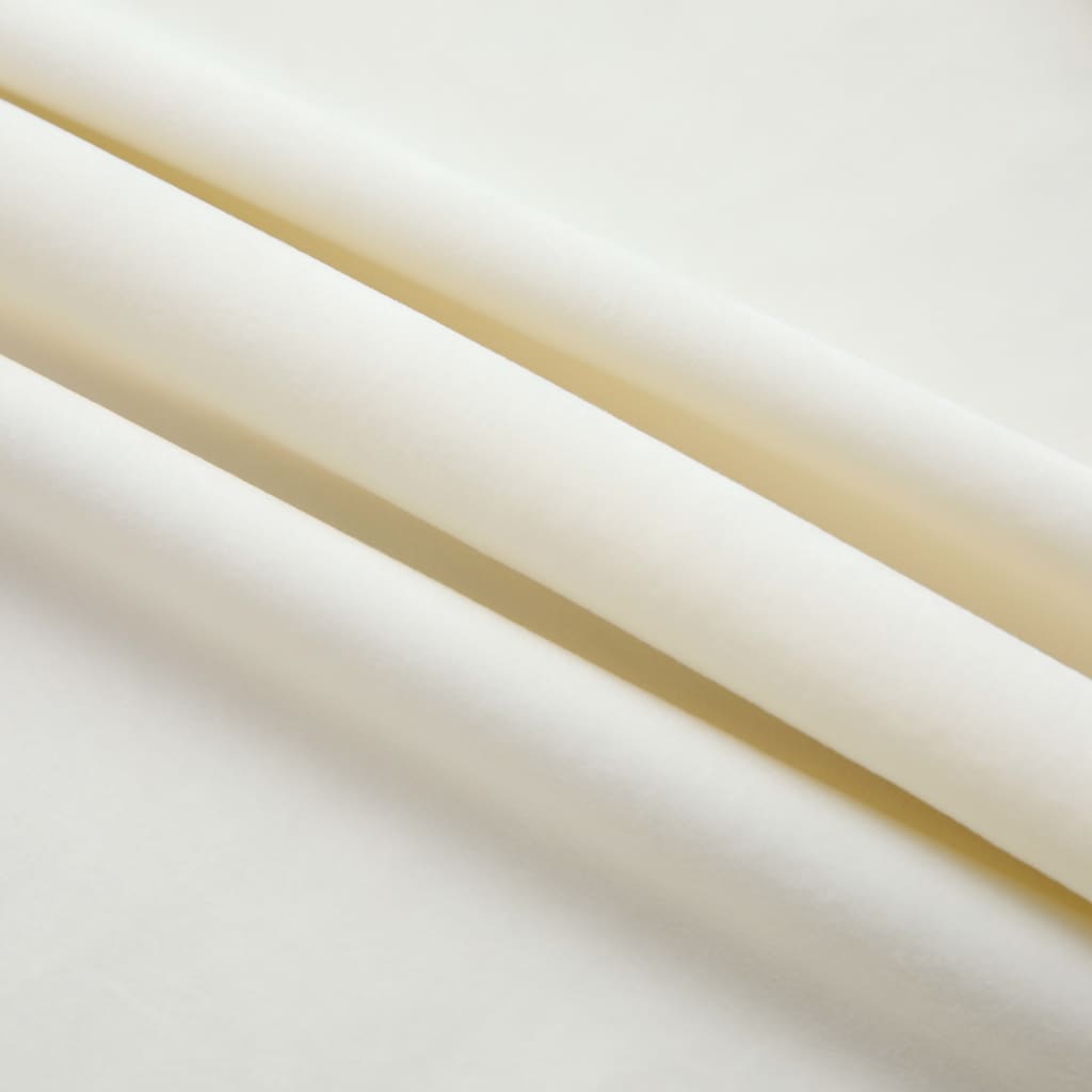Vidaxl gordijnen verduisterend 2 st met haken 140x175 cm fluweel crème