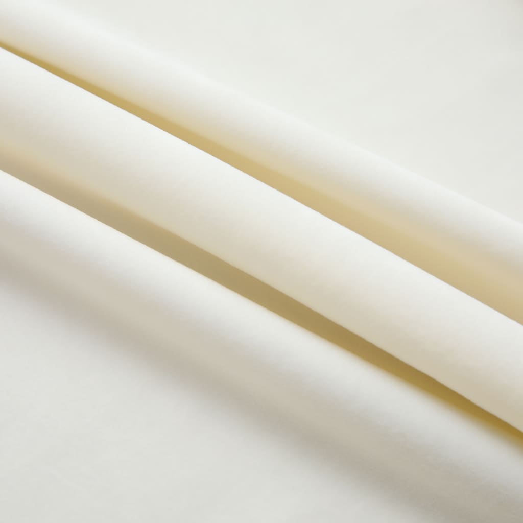 Vidaxl gordijnen verduisterend 2 st met haken 140x245 cm fluweel crème