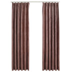 Vidaxl gordijnen verduisterend 2 st met haken 140x245 cm fluweel roze