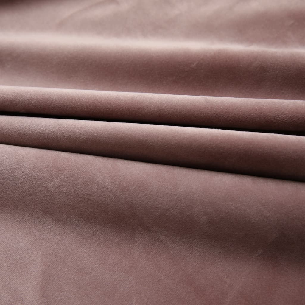 Vidaxl gordijnen verduisterend 2 st met haken 140x245 cm fluweel roze