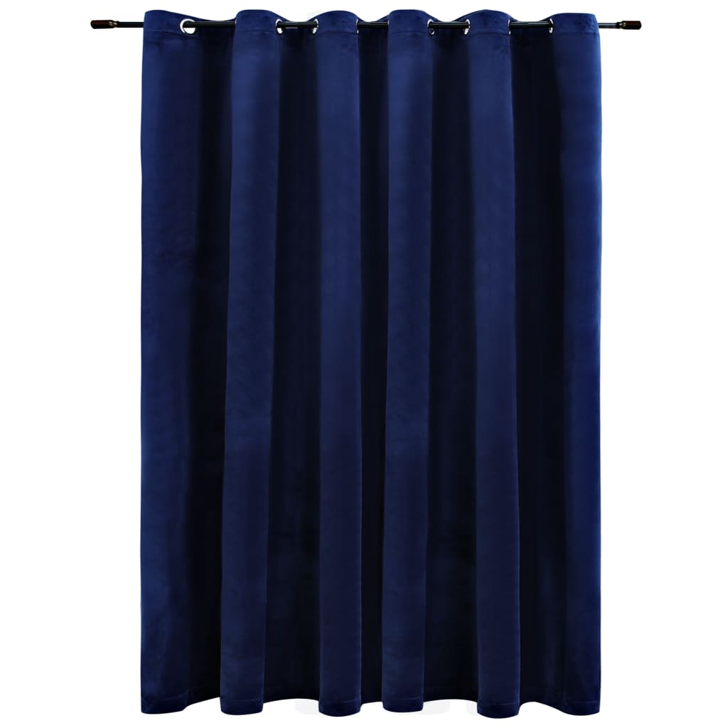 Vidaxl gordijn verduisterend met ringen 290x245 cm fluweel blauw