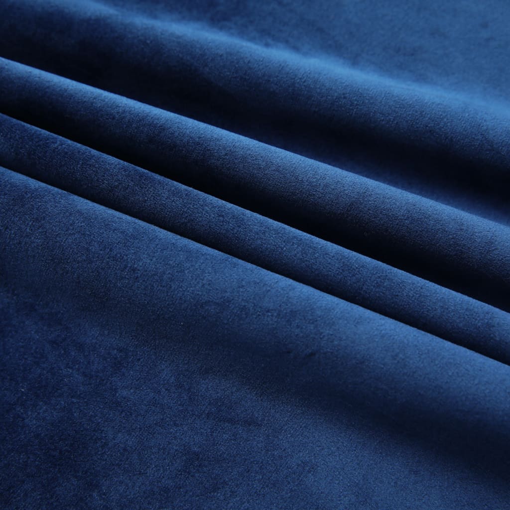 Vidaxl gordijn verduisterend met haken 290x245 cm fluweel blauw