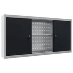 Vidaxl gereedschapskast voor aan de wand metaal grijs en zwart