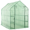 Vidaxl inloopkas met 12 schappen 143x214x196 cm staal