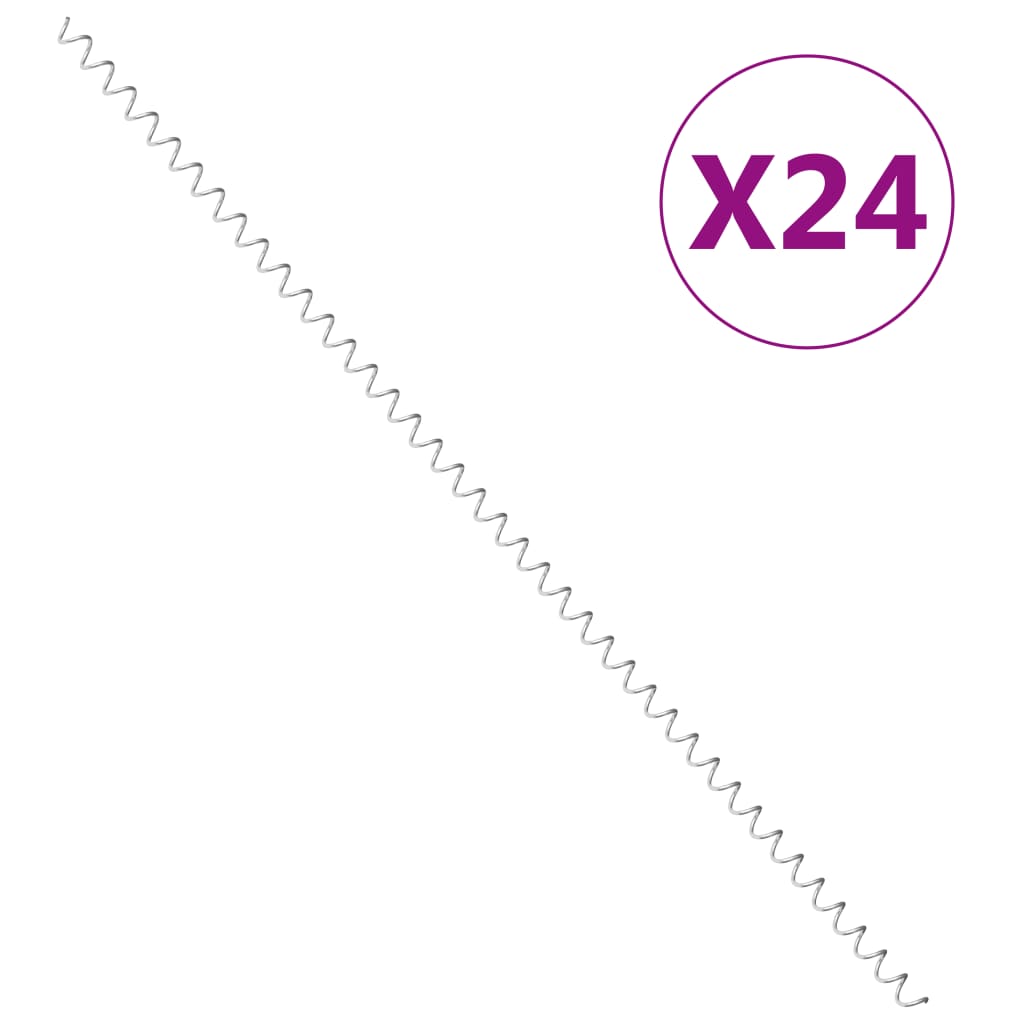 Vidaxl gabionspiralen 24 st 100 cm gegalvaniseerd staal
