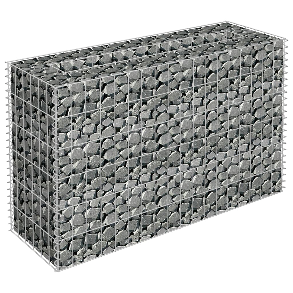 Vidaxl gabion plantenbak verhoogd 90x30x60 cm gegalvaniseerd staal