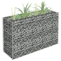 Vidaxl gabion plantenbak verhoogd 90x30x60 cm gegalvaniseerd staal