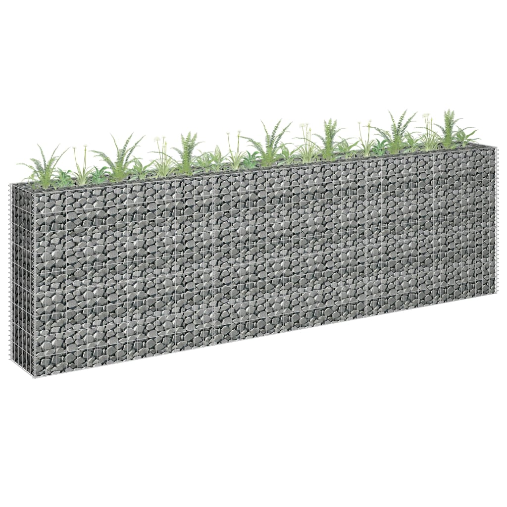 Vidaxl gabion plantenbak verhoogd 270x30x90 cm gegalvaniseerd staal