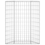 Vidaxl gabion plantenbak trapezium 80x20x100 cm gegalvaniseerd staal