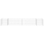 Vidaxl gabion plantenbak h-vormig 260x40x40 cm staaldraad