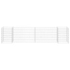 Vidaxl gabion plantenbak h-vormig 260x40x60 cm staaldraad