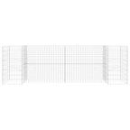 Vidaxl gabion plantenbak h-vormig 260x40x80 cm staaldraad