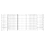 Vidaxl gabion plantenbak h-vormig 260x40x100 cm staaldraad