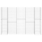 VidaXL Gabion plantenbak H-vormig 260x40x180 cm staaldraad