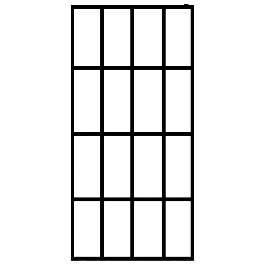 Vidaxl inloopdouchewand 80x195 cm mat gehard glas