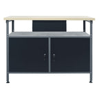 VidaXL Werkbank 120x60x85 cm staal zwart
