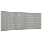 Vidaxl gaatjespanelen wandgemonteerd 4 st 40x58 cm staal