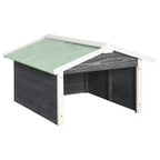 Vidaxl overkapping voor grasmaaier 72x87x50 cm vurenhout grijs en wit