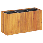 VidaXL Plantenbak verhoogd met 3 potten massief acaciahout