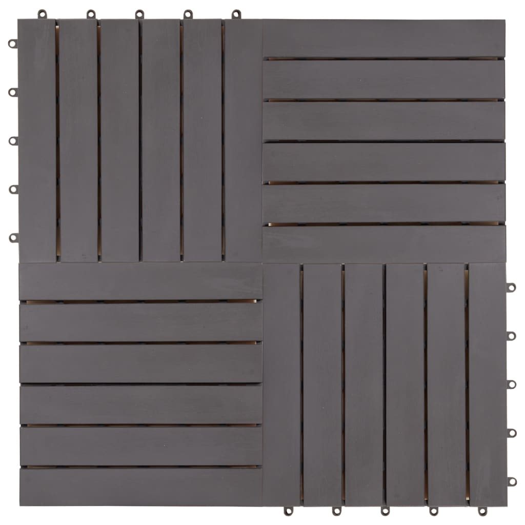 Vidaxl terrastegels 10 st 30x30 cm massief acaciahout greywash