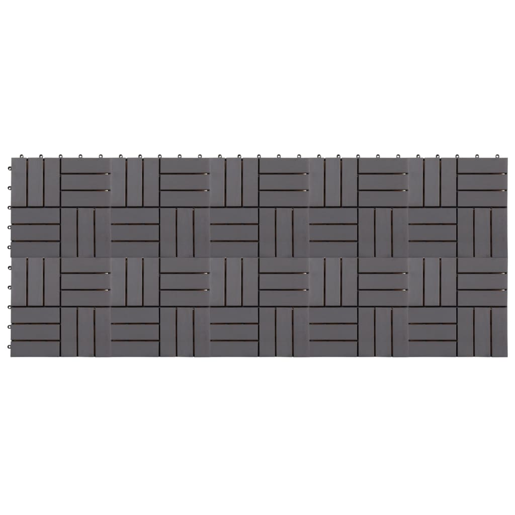 Vidaxl terrastegels 10 st 30x30 cm massief acaciahout greywash