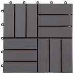 Vidaxl terrastegels 10 st 30x30 cm massief acaciahout greywash