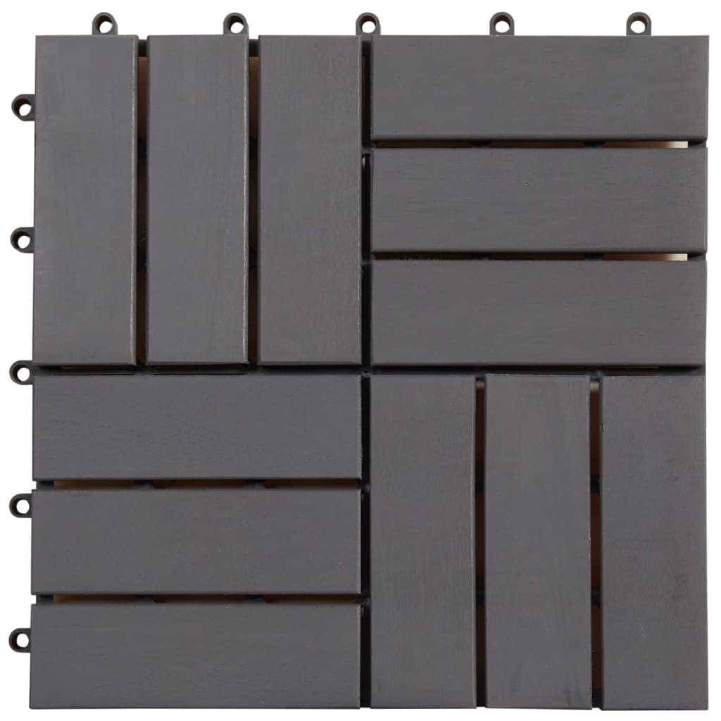 Vidaxl terrastegels 10 st 30x30 cm massief acaciahout greywash