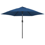 Vidaxl parasol met metalen paal 300 cm blauw