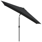 Vidaxl parasol met metalen paal 300x200 cm zwart