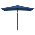 Vidaxl parasol met metalen paal 300x200 cm azuurblauw