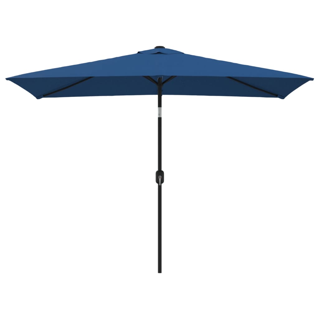 Vidaxl parasol met metalen paal 300x200 cm azuurblauw