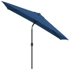 Vidaxl parasol met metalen paal 300x200 cm azuurblauw